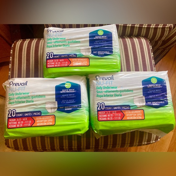Prevail NU-FIT Daily Underwear 20 Count
3 Packages Size Medium - Picture 3 of 4